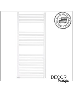 Radiador toallero hidráulico de 19 tubos en color blanco.