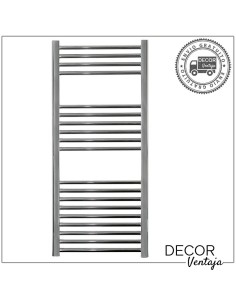 Radiador toallero hidráulico de 19 tubos en color cromo.