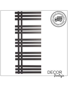 Radiador toallero hidráulico modelos Siglo/Verona de 15 lamas en color negro.