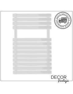 Radiador toallero hidráulico modelos Carmen/Pukita de 13 lamas en color blanco.