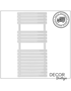 Radiador toallero hidráulico modelos Carmen/Pukita de 17 lamas en color blanco.