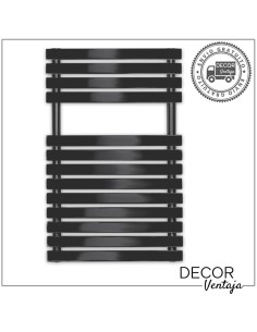 Radiador toallero hidráulico modelos Carmen/Pukita de 13 lamas en color negro mate