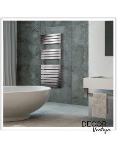 Radiador toallero hidráulico modelos Carmen/Pukita de 17 lamas en color negro mate. 2