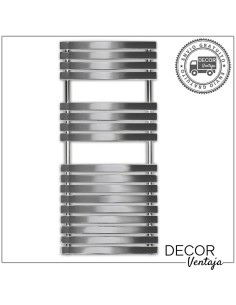 Radiador toallero hidráulico modelos Carmen/Pukita de 17 lamas en color cromo.