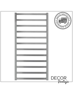 Radiador toallero hidráulico modelo Recto/Karnak de 12 tubos en color cromo.