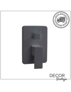 Conjunto grifo ducha para encastrar + 5 accesorios negro. Modelo Twist