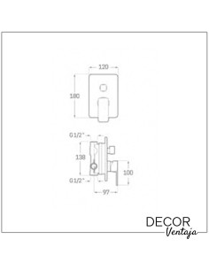 Conjunto grifo ducha para encastrar + 5 accesorios negro. Modelo Twist 2