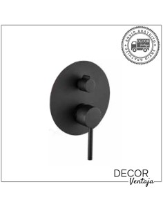 Conjunto grifo ducha para encastrar + 5 accesorios negro. Modelo Bel air