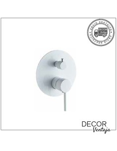 Conjunto grifo ducha para encastrar + 5 accesorios blanco. Modelo Bel air