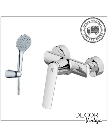 Grifo monomando de ducha cromo. Modelo Markel. Accesorios