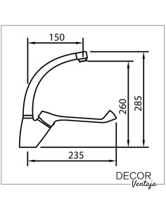 Grifo monomando gerontológico de fregadero cromo. Modelo S12 Urban. 2