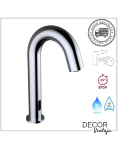 Grifo electrónico de lavabo con sensor para activar el agua sin contacto. Modelo Urban.