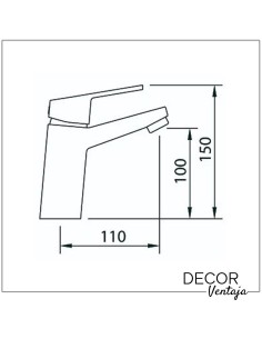 Grifo monomando cromado para lavabo. Modelo S12 Xtreme. Clever 99245 2