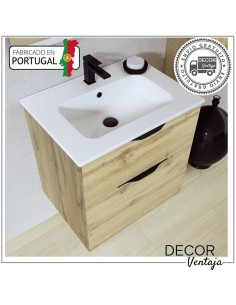 Mueble de baño suspendido de 2 cajones (gavetas) mod. Noki