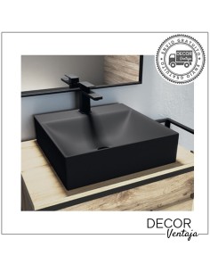 Lavabo de cerámica Negro mod. Fénix