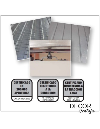 Certificados apertura, corrosión y tracción de casonetos