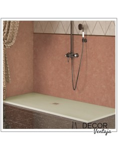 Plato de ducha antideslizante de resinas con cargas minerales. Modelo Santral Blanco 2