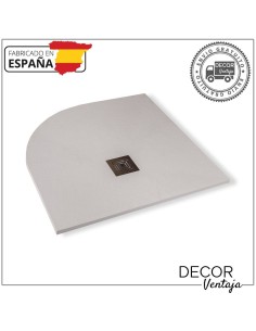 Plato de ducha antideslizante de resinas Semicircular