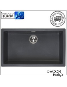 Fregadero de cocina de granito, cuarzo y resina sintética. Modelo Amsterdam 72
