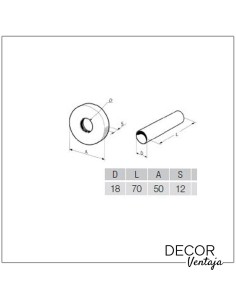 Cubretubos metálico lacado al horno NEGRO. 2