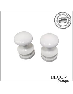 Perchas de botón para colocar en un radiador toallero. Color BLANCO.