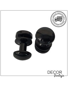 Perchas de botón para colocar en un radiador toallero. Color NEGRO.