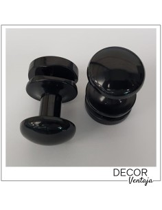 Perchas de botón para colocar en un radiador toallero. Color NEGRO. 2