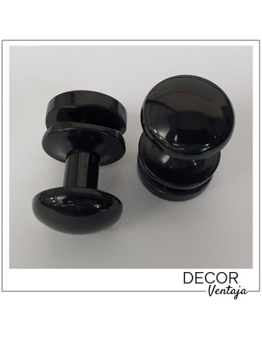 Perchas de botón para colocar en un radiador toallero. Color NEGRO.