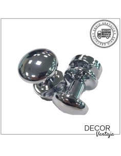Perchas de botón para colocar en un radiador toallero. Color CROMO.