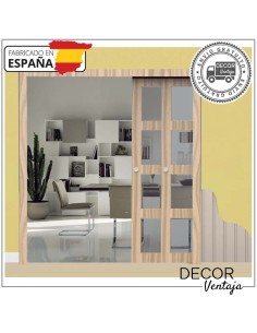 Casoneto SANWIC, para dos puertas correderas sobrepuestas telescópicas