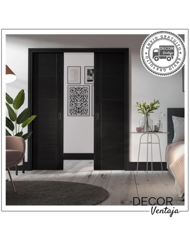 Casonetos para puertas dobles de medida especial para muro de PLADUR (cartón-yeso). Ambiente puertas de madera