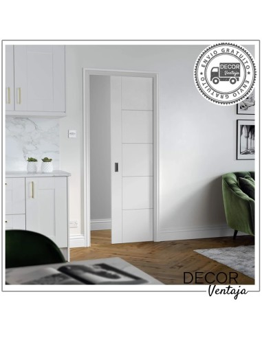 Casonetos para puertas de medida especial para muros de PLADUR (cartón-yeso). Ambiente puerta de madera