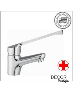 Grifo monomando gerontológico de lavabo cromo. Modelo Enkel.