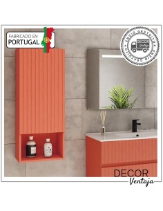 Mueble auxiliar de baño para colgar mod. River. Naranja