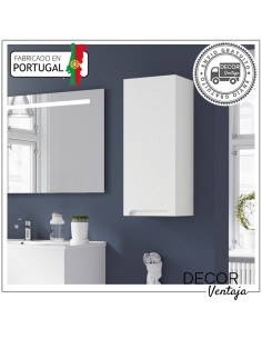 Mueble auxiliar de baño para colgar mod. Oblu 1 puerta. Blanco