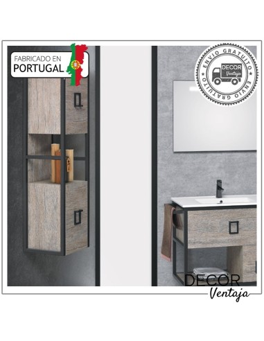 Mueble auxiliar de baño para colgar mod. Link / Play 2 puertas. Memphis