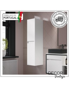 Mueble auxiliar de baño para colgar mod. Katus 2 puertas. Blanco Virginia
