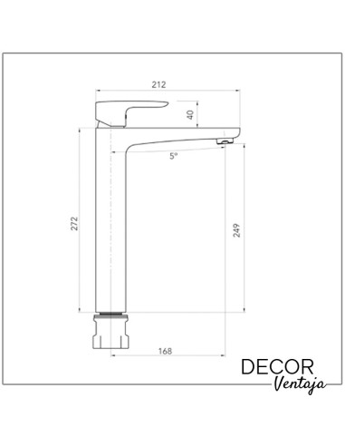 Grifo alto negro modelo Just cotas