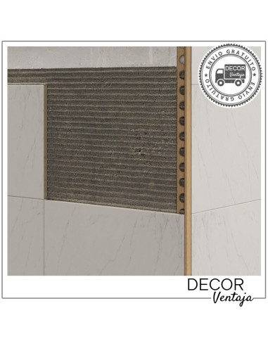 Perfil aluminio Madera L12 mm. Ejemplo instalación