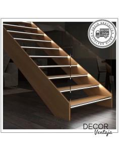 Peldaño aluminio LED exterior 30x45 mm. 2