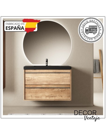 Mueble de baño de 2 cajones suspendido mod. LAOS+ encimera. Diferentes combinaciones a elegir