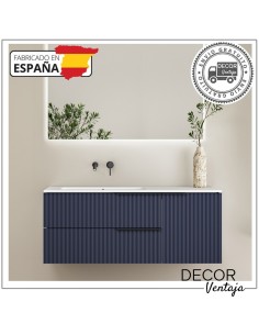 Mueble de baño de 2 cajones suspendido mod. BALI+ encimera. Diferentes combinaciones a elegir