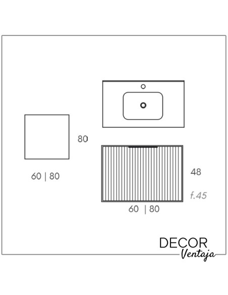 Muebles de baño de alta calidad. Fabricación española. Mod Saona