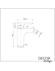 Grifo negro de bidé modelo Alsacia 2