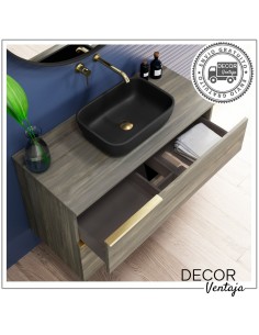 Mueble de baño de 2 cajones suspendido mod. TAHITÍ + encimera. Diferentes combinaciones a elegir 2