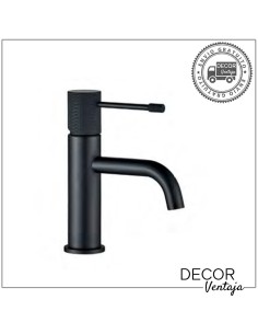 Grifo monomando para lavabo. Modelo Flip Negro mate
