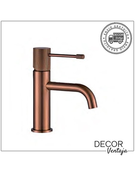 Grifo monomando para lavabo. Modelo Flip Cooper cepillado