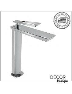 Grifo alto monomando para lavabo sobre encimera. Modelo Bora Bora Cromo
