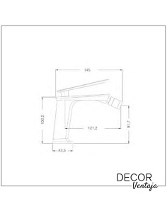 Grifo monomando para bidé. Modelo Bora Bora Cromo 2