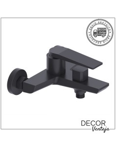 Grifo monomando de baño - ducha. Modelo Manila Negro mate.